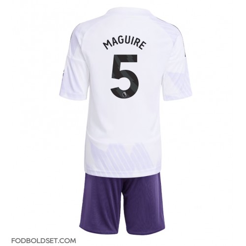 Manchester United Harry Maguire #5 Udebane Trøje Børn 2025-26 Kortærmet (+ Korte bukser)